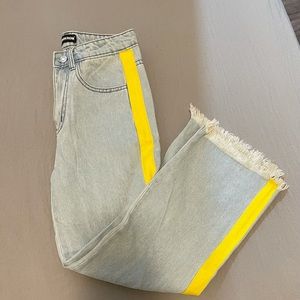 Light blue ankle flare jeans